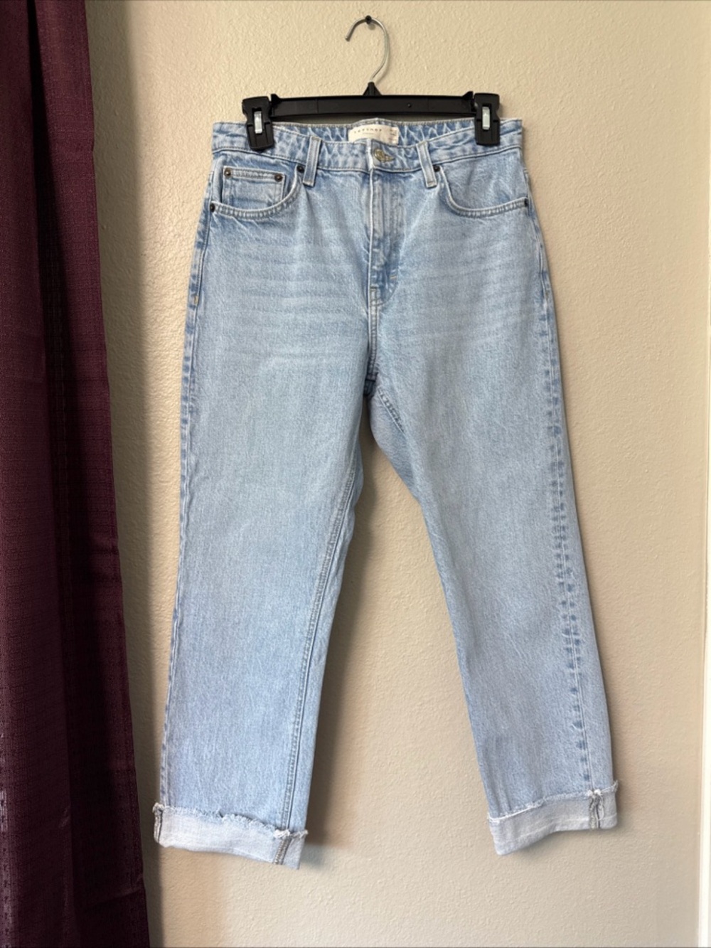 B3/5 top Shop Women’s Cropped Denim Blue Jeans Size 6